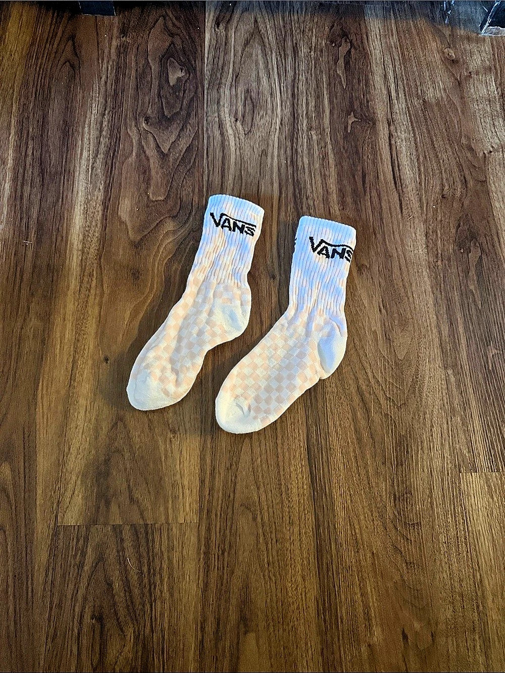 Vans Checkerboard Crew Socks White & Blue